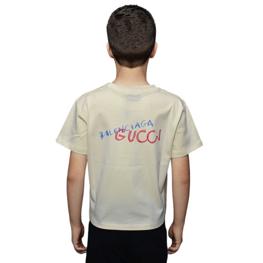 Gucci Cream Premium Quality Kid's T-shirt-1