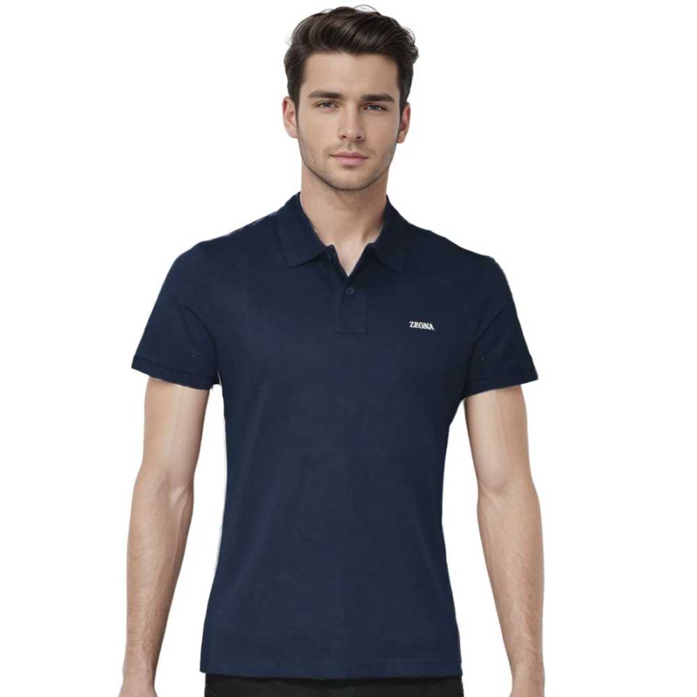 Zegna Navy Blue Premium Quality T-shirt