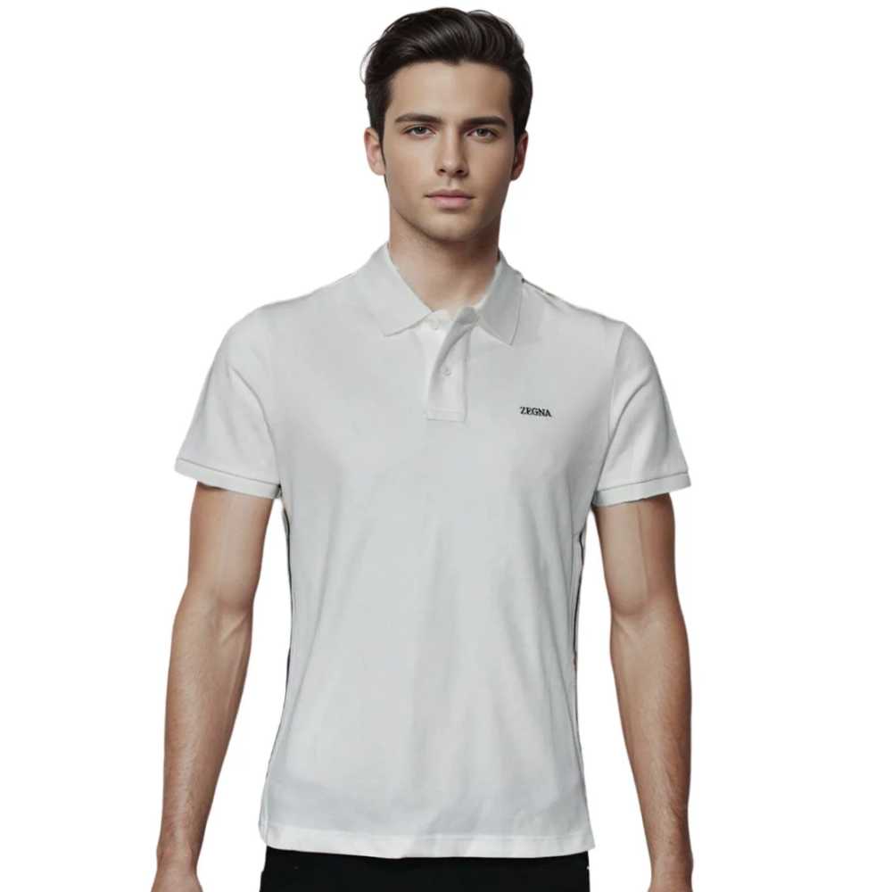 Zegna White Premium Quality Short Sleeve T-shirt