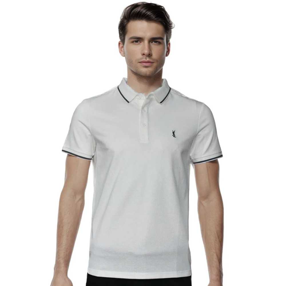 Saint Laurent White Premium Quality T-shirt