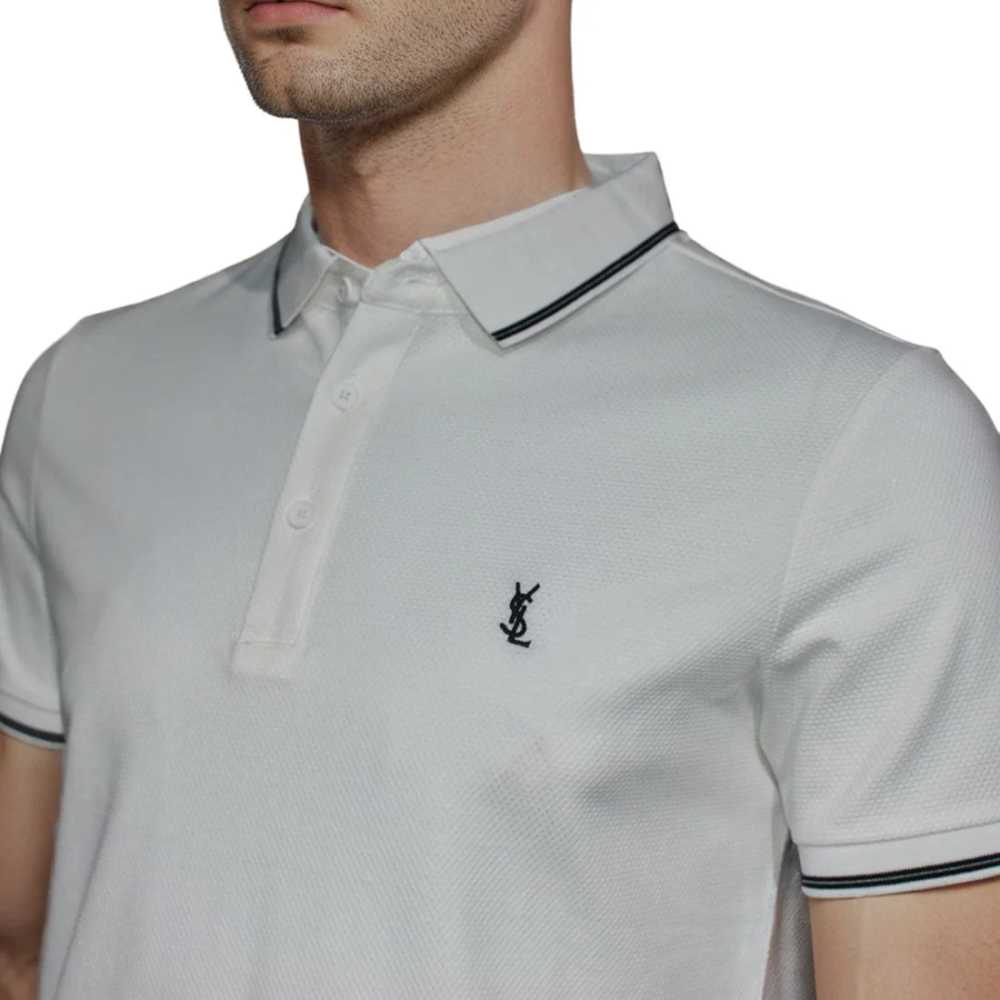 Saint Laurent White Premium Quality T-shirt-2