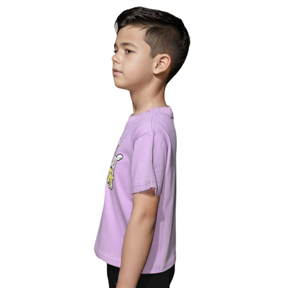 Dior Rabbit Print Purple Premium Kids T-shirt-2