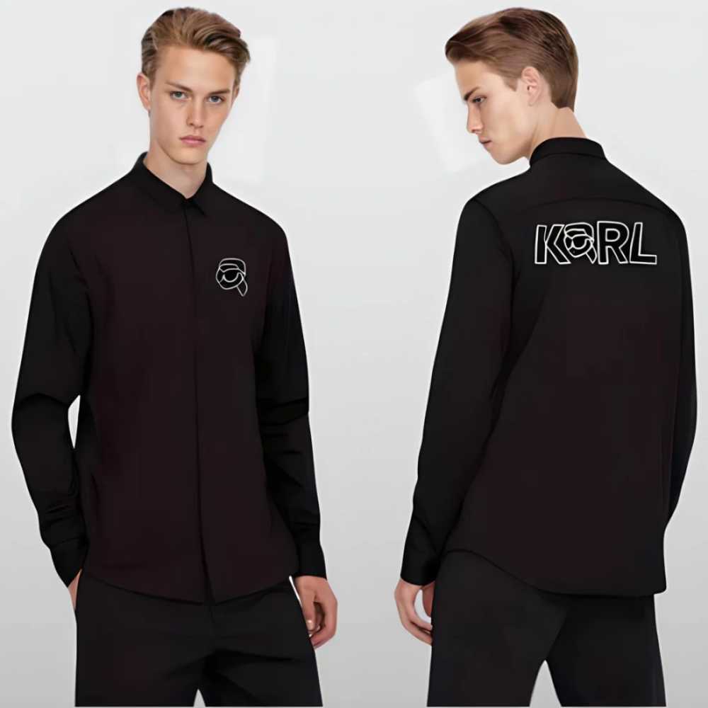 Karl Lagerfeld Black Premium Quality Shirt-0