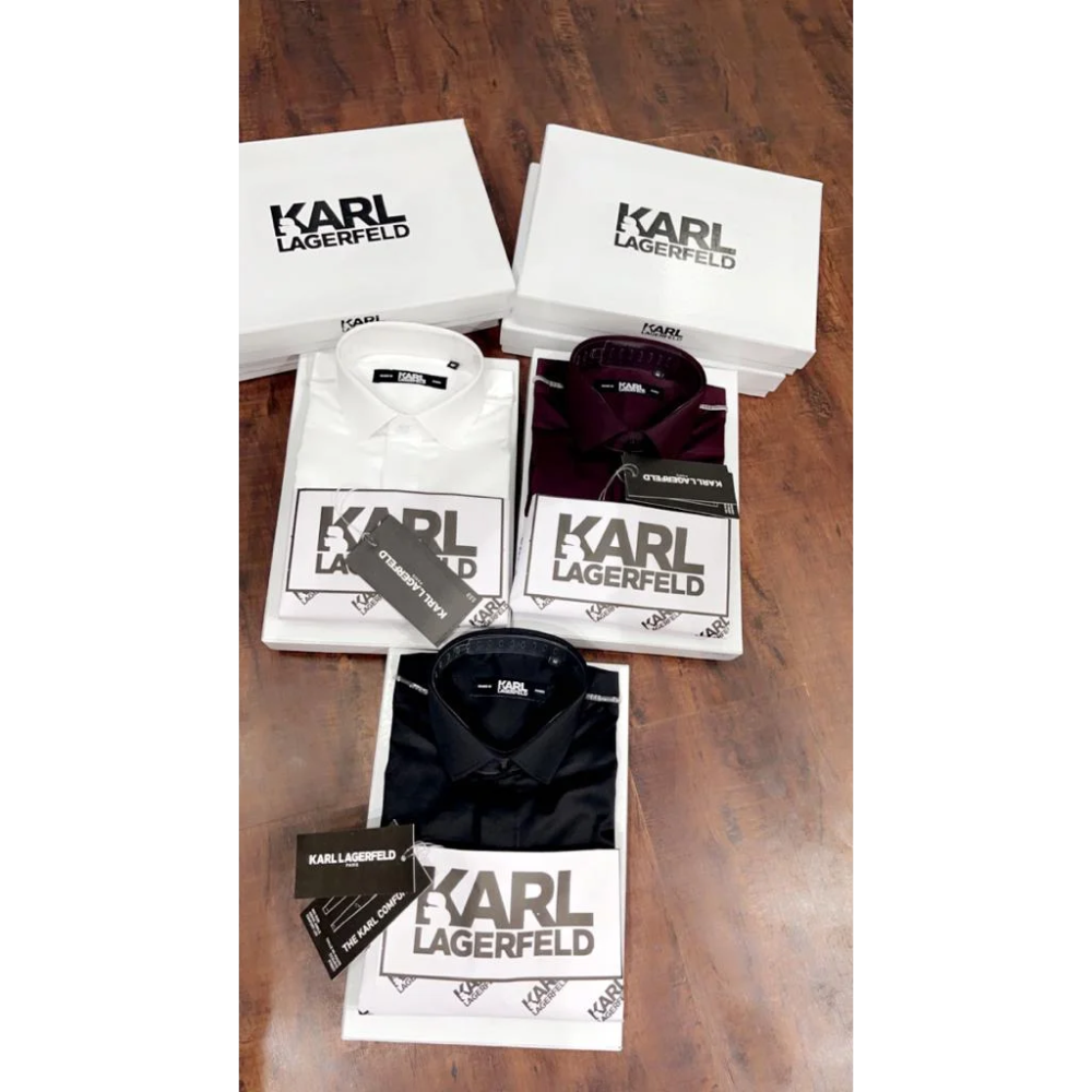Karl Lagerfeld logo Print Wine Premium Quality shirt-1