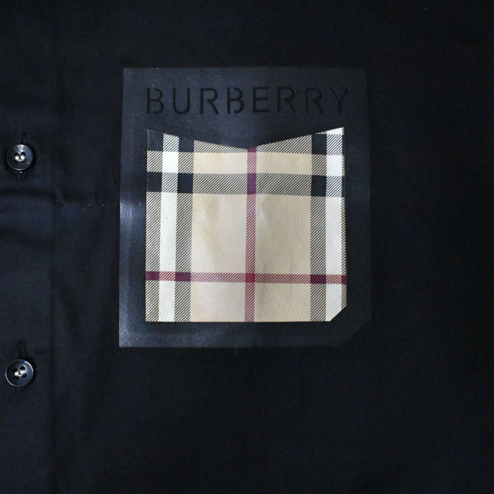 Burberry Pocket Logo Navy Blue Premium Quality Shirt-3
