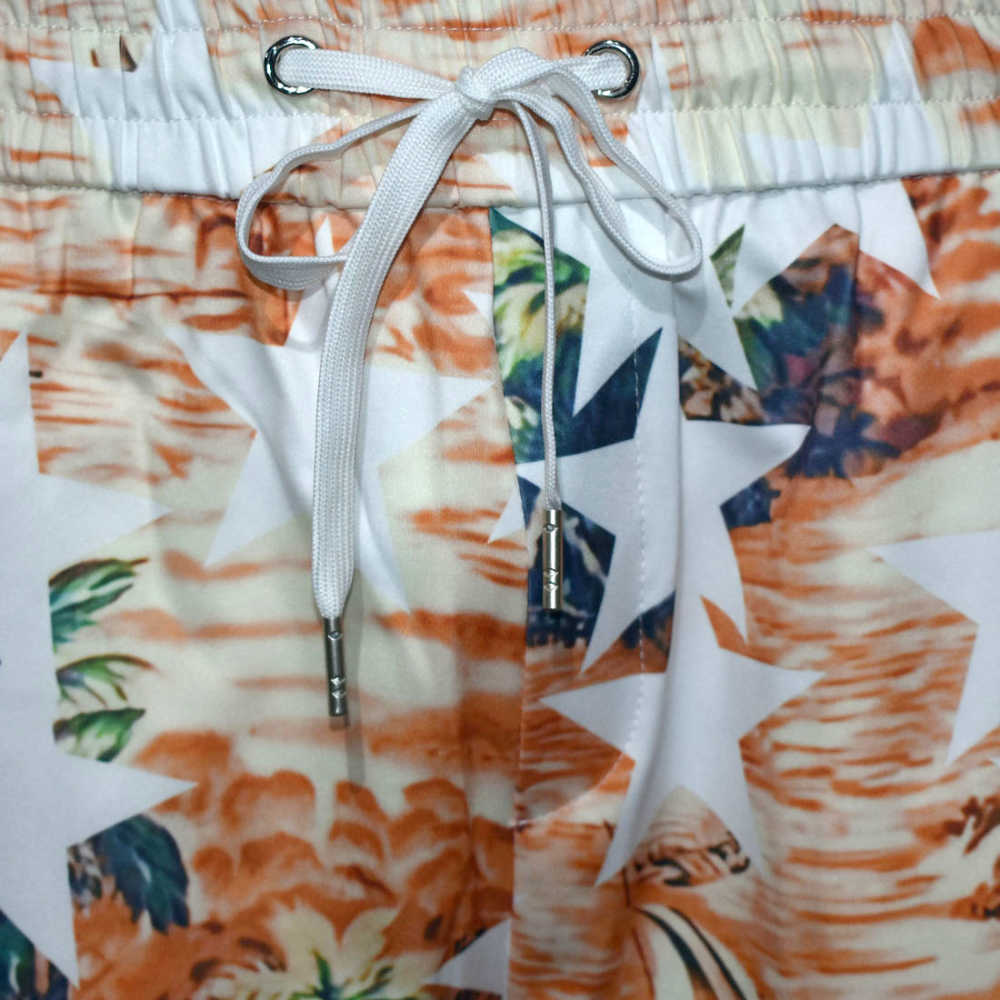 Amiri Tropical star Print White & Orange Shirt & Shorts Combo-3