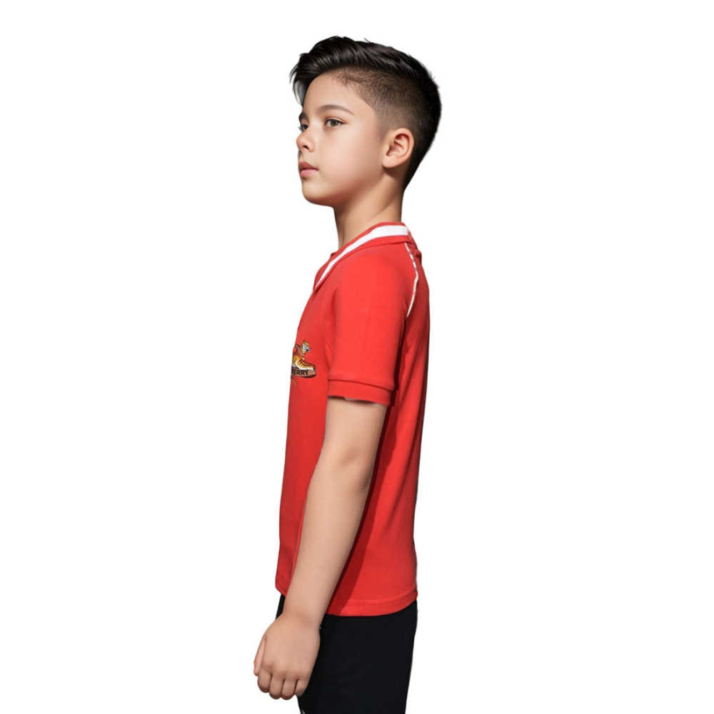Burberry Kids red Cotton Tiger Print T-shirt-2