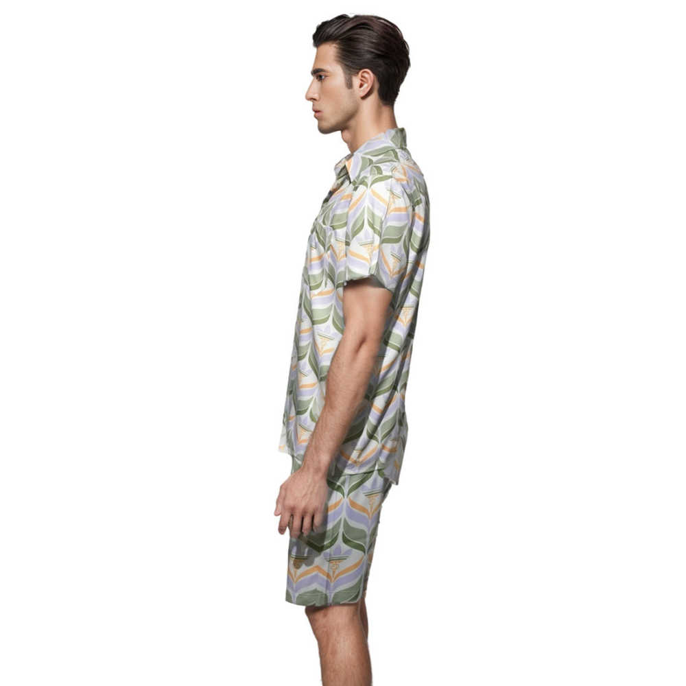 Gucci x Adidas White & Green Premium Shirt & Shorts Combo-thumb-2