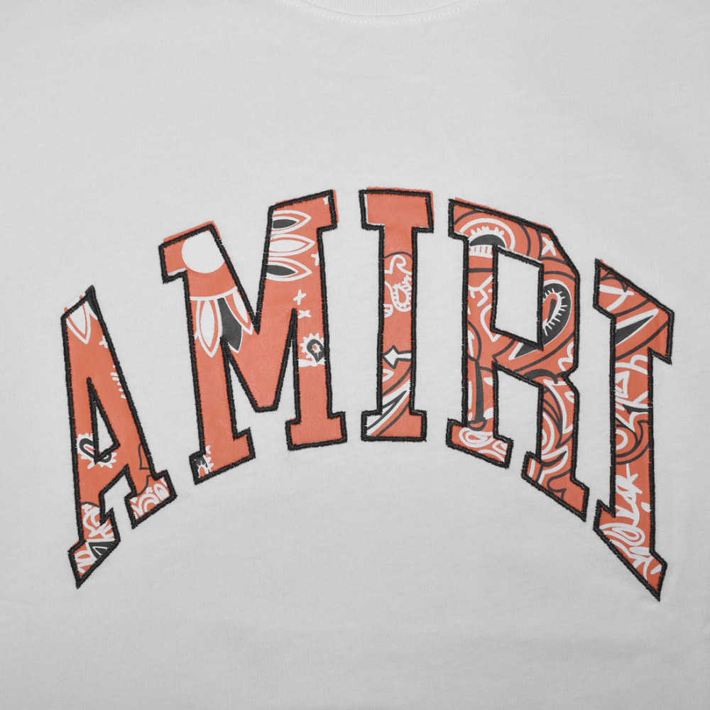 Amiri Print White Premium Quality Bandana T-shirt-3