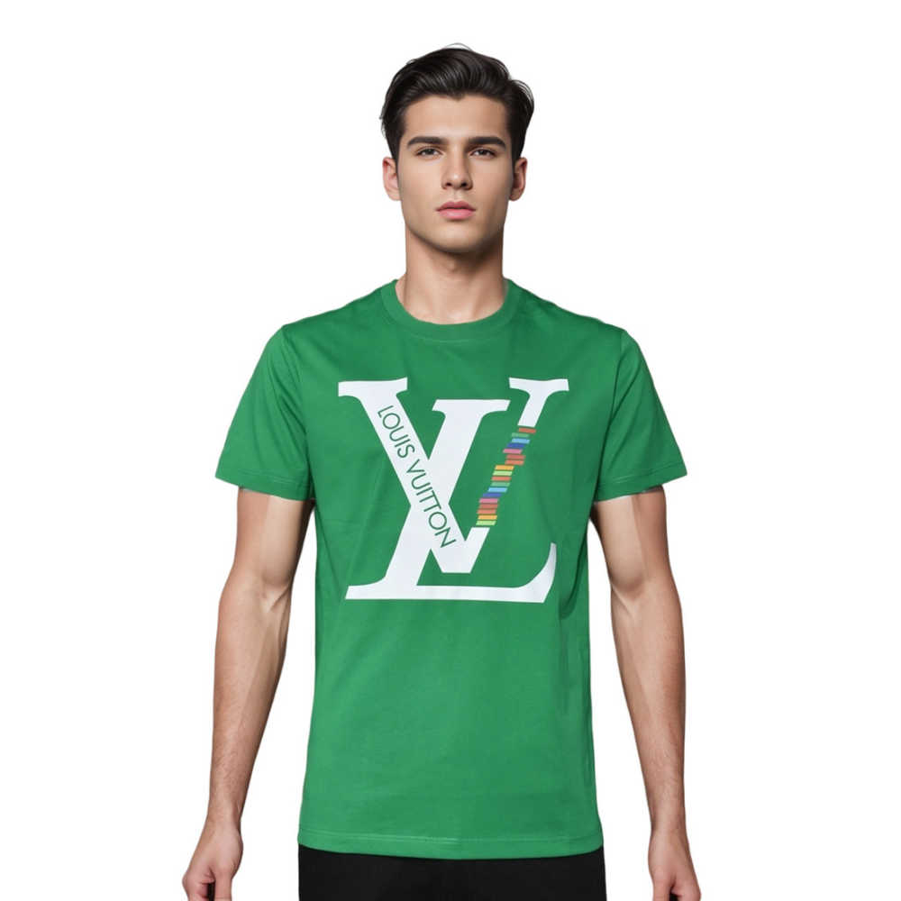 Louis Vuitton Green Premium Quality T-shirt