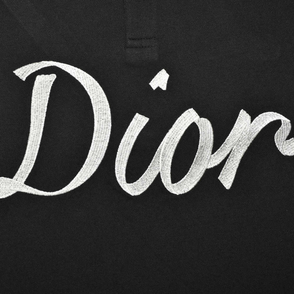 Dior Printed Black Premium Quality Polo T-shirt-thumb-3