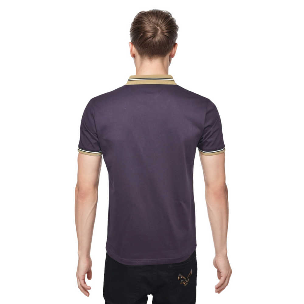 Burberry Embroidered logo Dark Purple Premium T-shirt-thumb-1