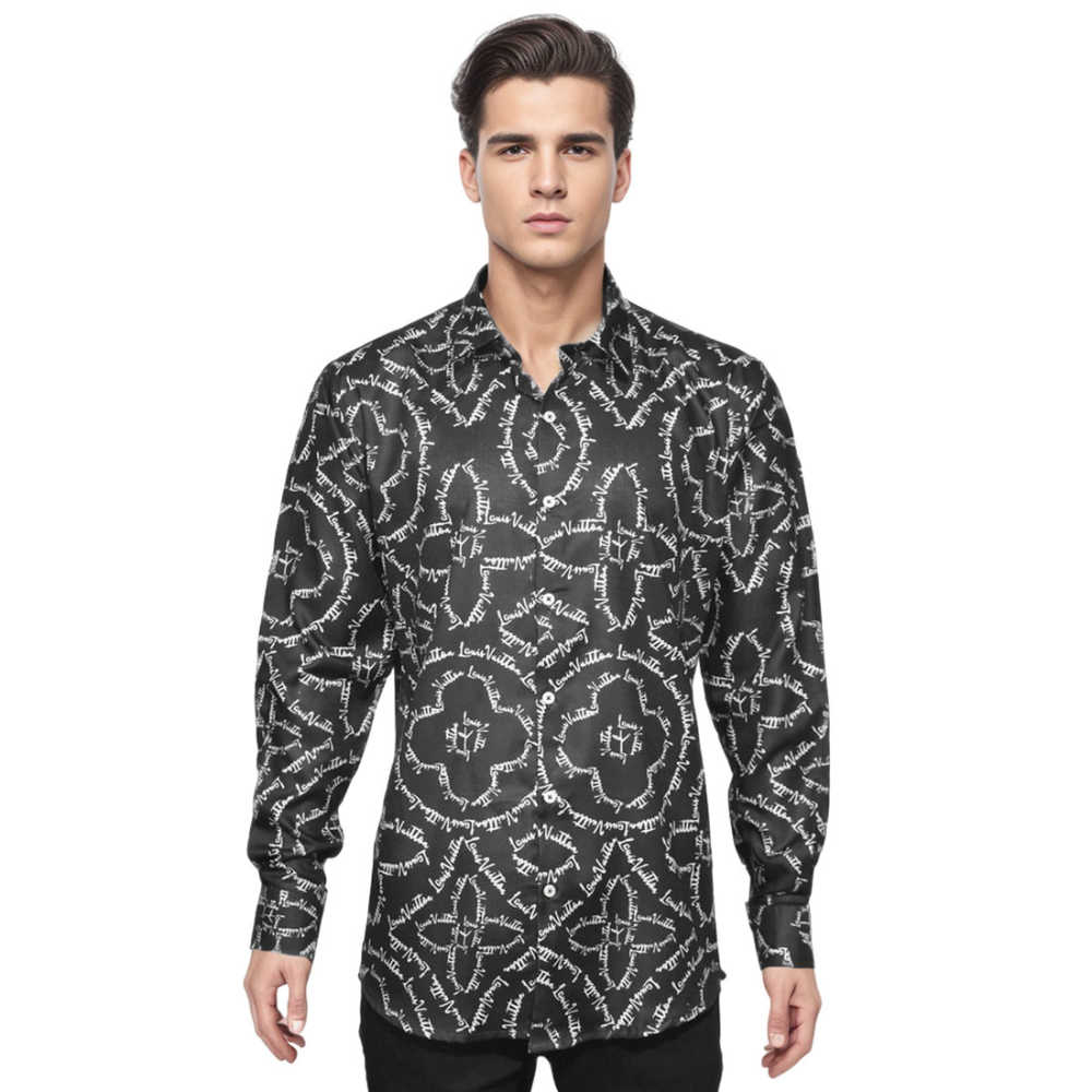 Louis Vuitton Black Premium Quality Shirts-6