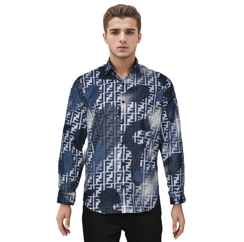 Fendi Blue Premium Quality Shirt-6