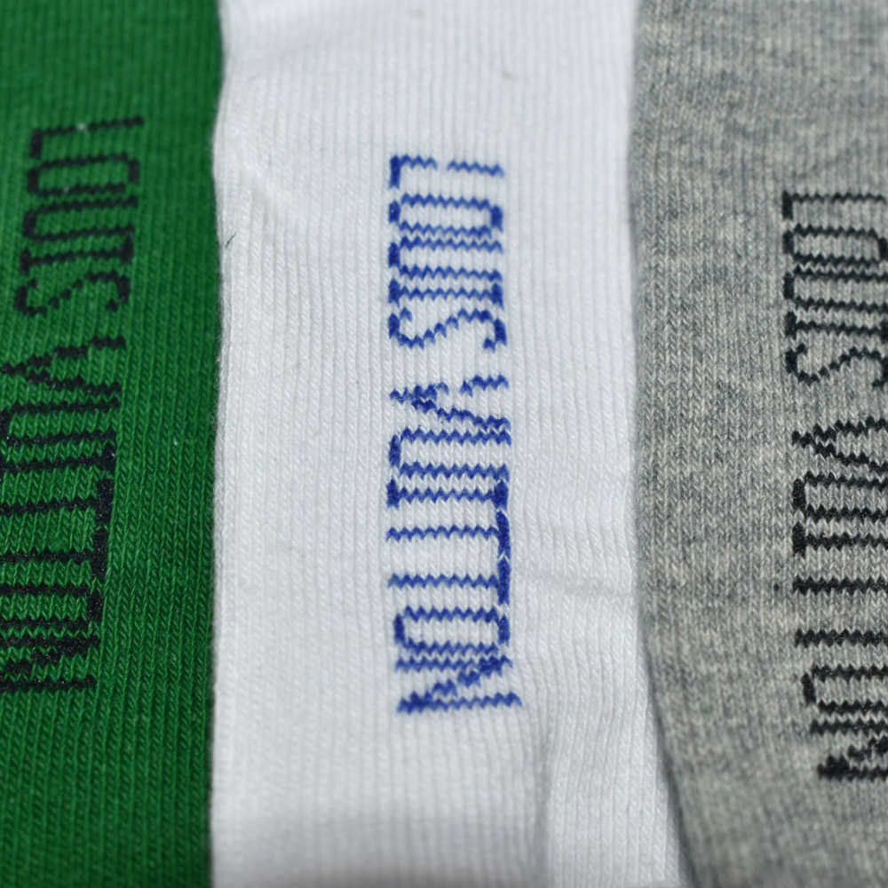 Louis Vuitton Premium Luxury Low Ankle Socks - Pack of 5-thumb-3