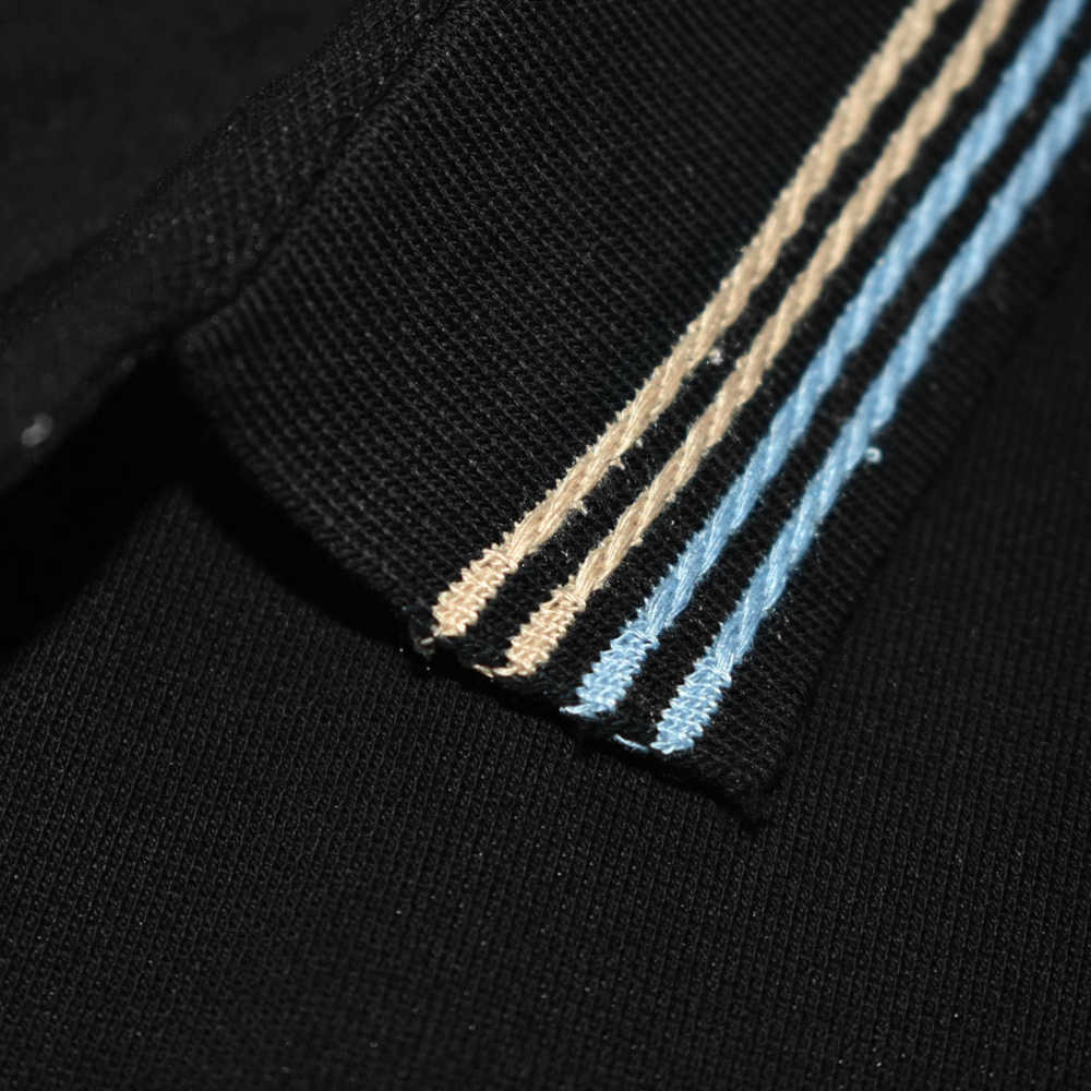 Burberry Black Premium Quality Polo Tees-thumb-4