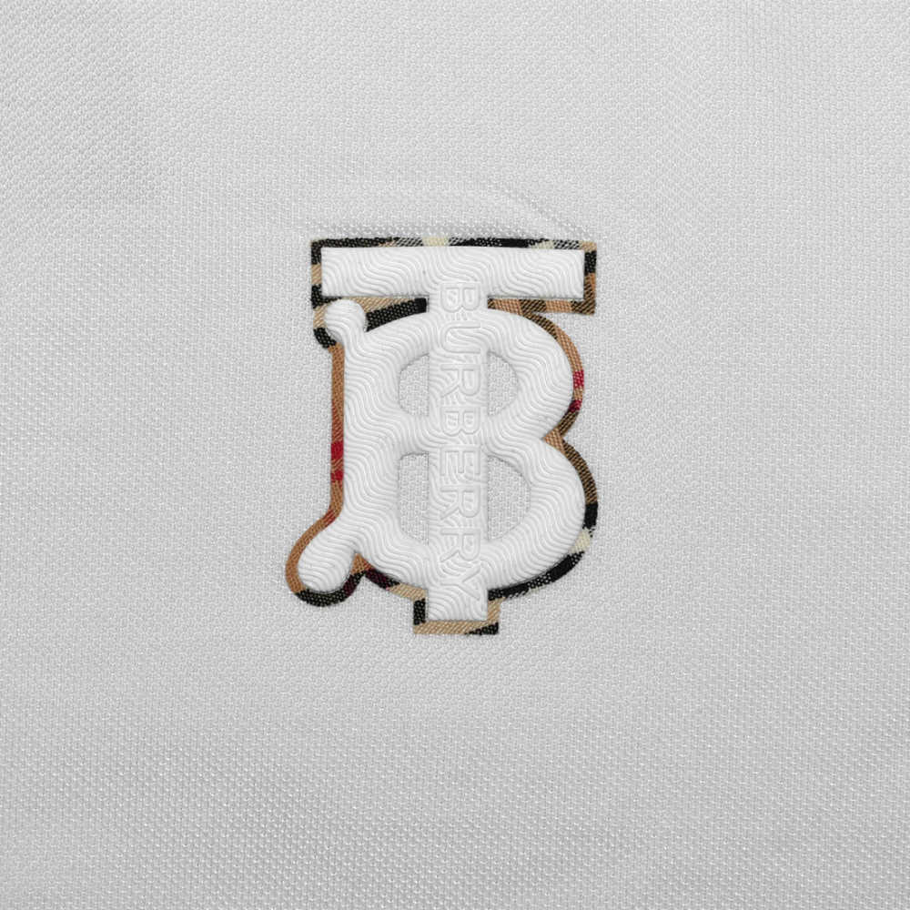 Burberry White Premium Quality Polo Tees-thumb-3