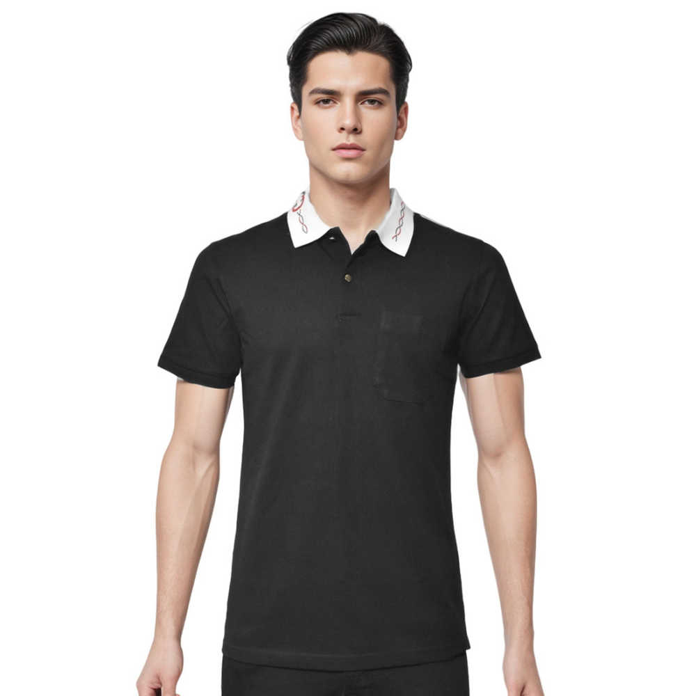 Gucci Black Premium Quality Polo Men's T-shirt