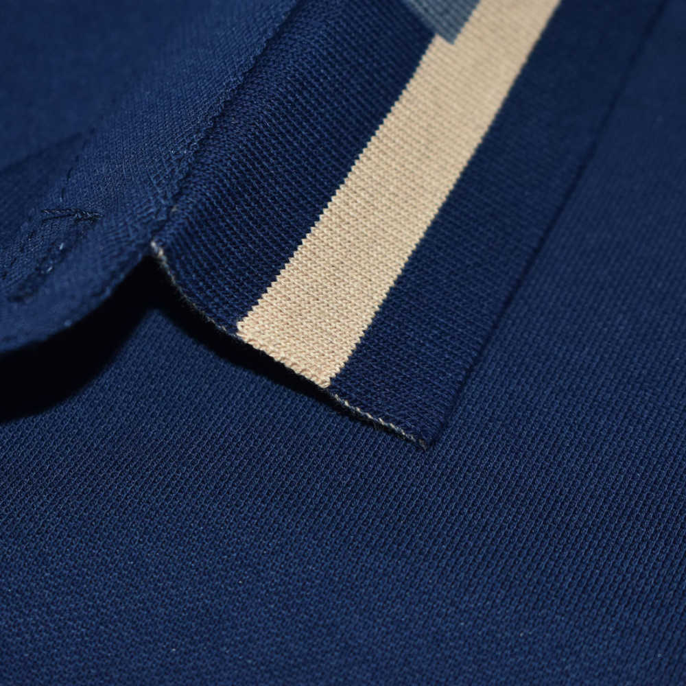 Burberry TB Embroidered Blue Premium Luxury T-shirt-thumb-4