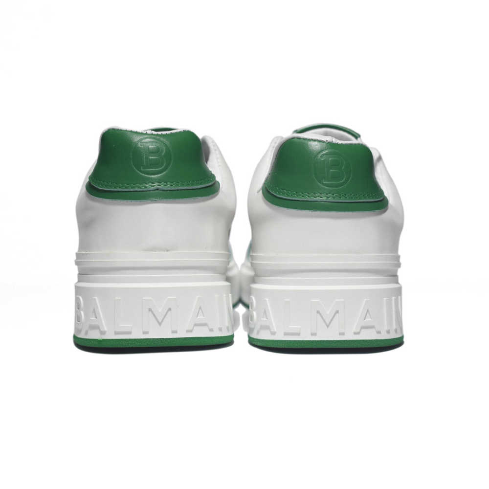 Balmain B-Court White & Green Premium Sneakers-4