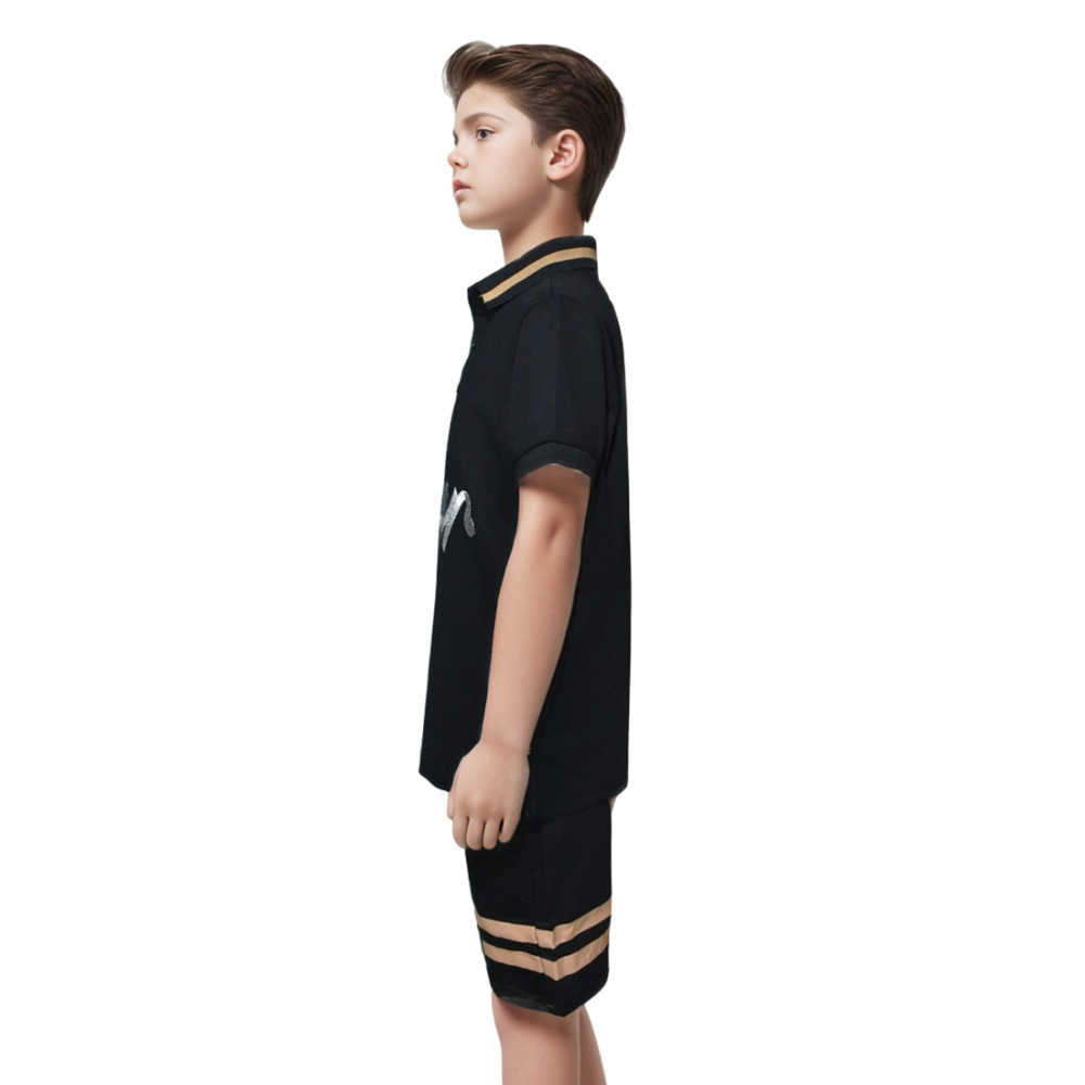 Dior Printed Black Premium Kids Co-ord Set-thumb-2