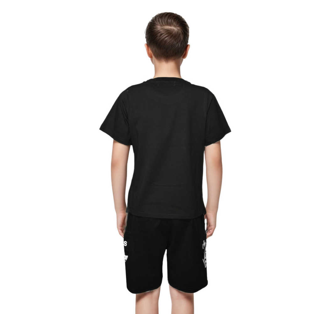 Adidas Logo Print Black Premium Quality Kids Co-ord Set-1