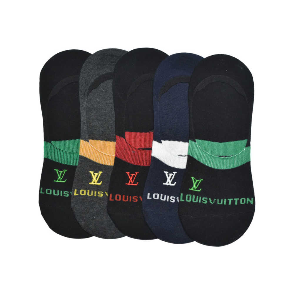 Louis Vuitton Embroidery Premium No Show Socks