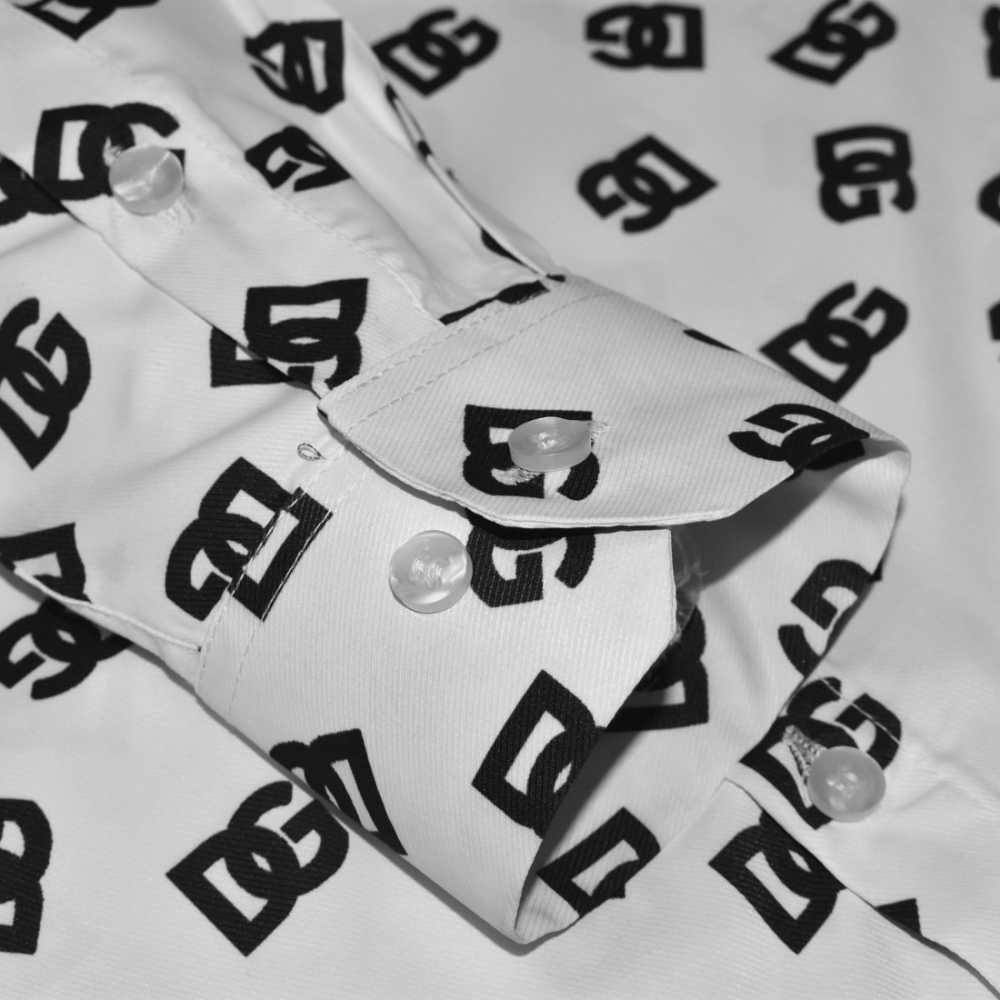 Dolce & Gabbana All Over Printed White Cotton Shirt-5