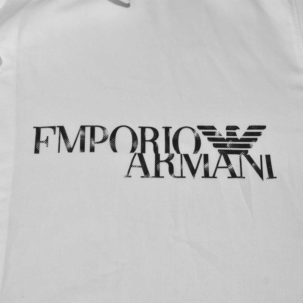 Emporio Armani logo Print White Cotton Shirt-3