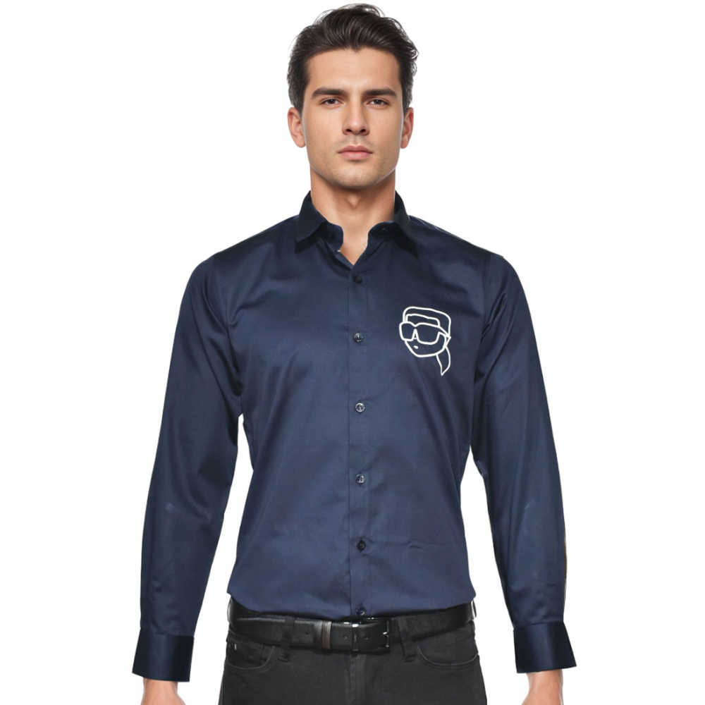 Karl Lagerfeld Navy Blue Premium Quality Shirt