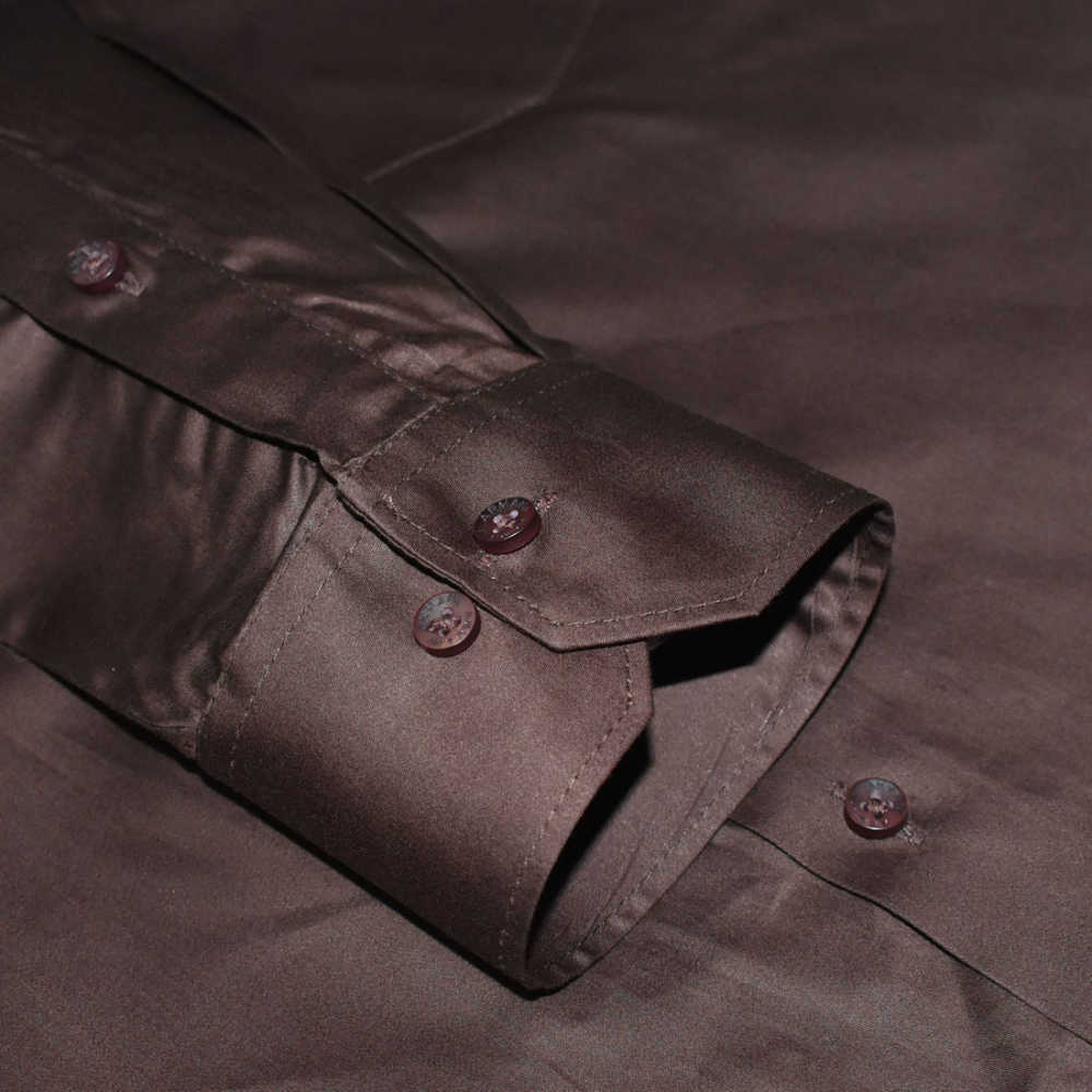 Giorgio Armani Dark Brown Premium Quality Shirt-5