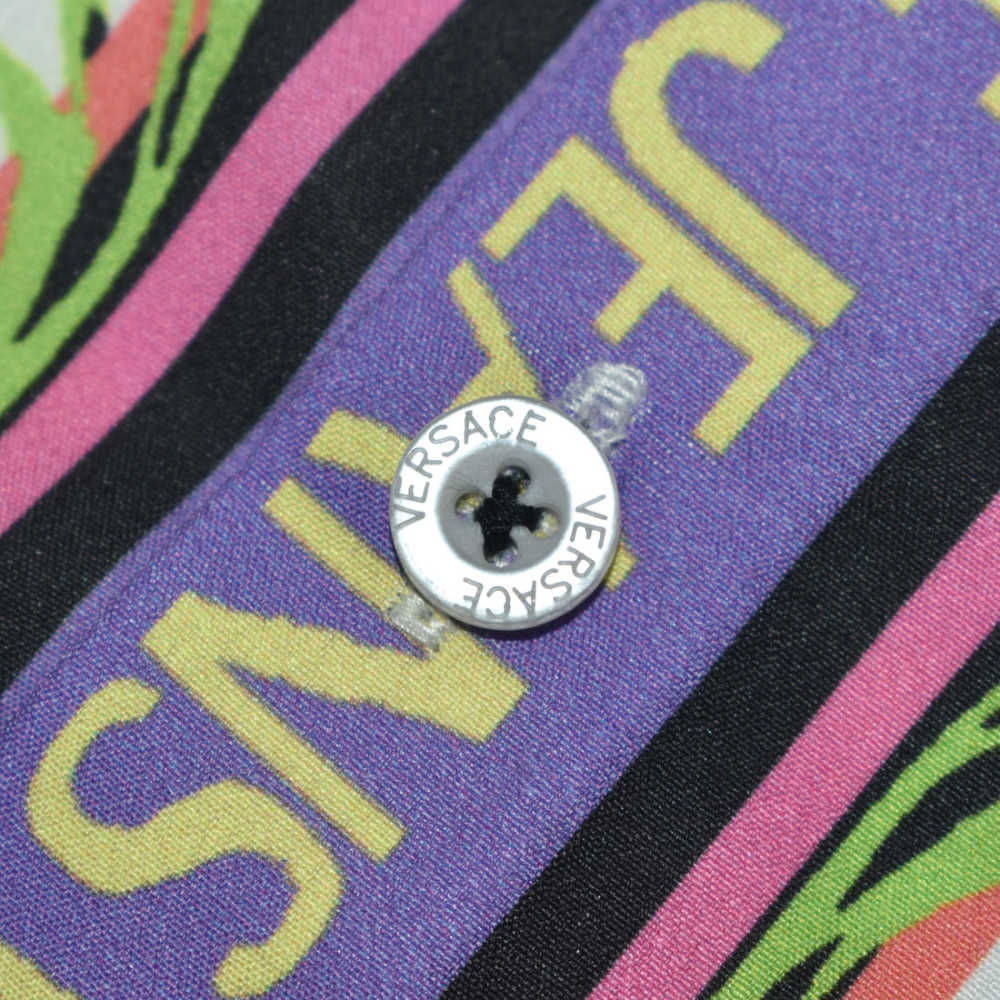 Versace Jeans Couture White Garden Print Shirt-thumb-3