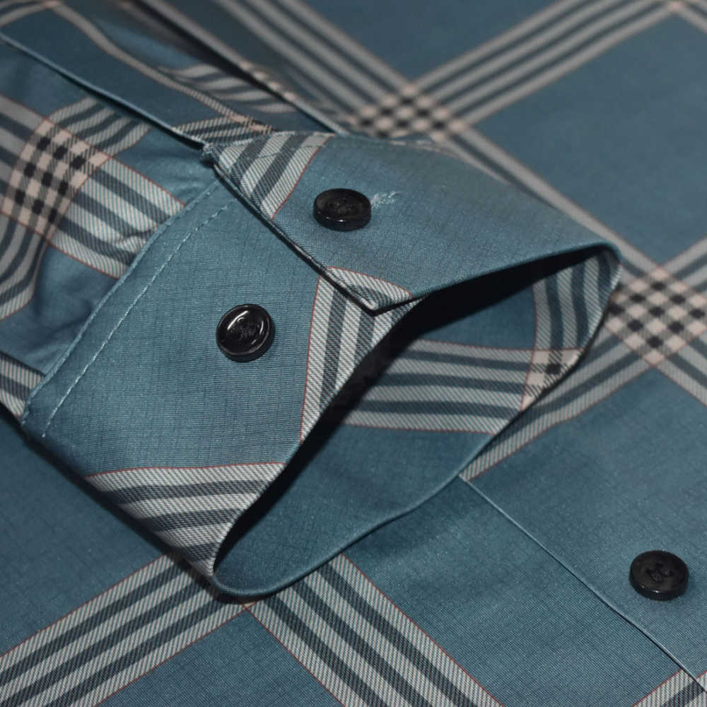 Burberry Green Checked Premium Casual Shirt-5