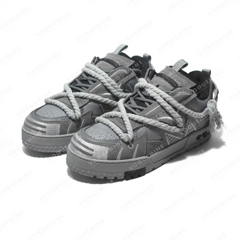 Louis Vuitton Grey Premium Quality Sneakers-thumb-2