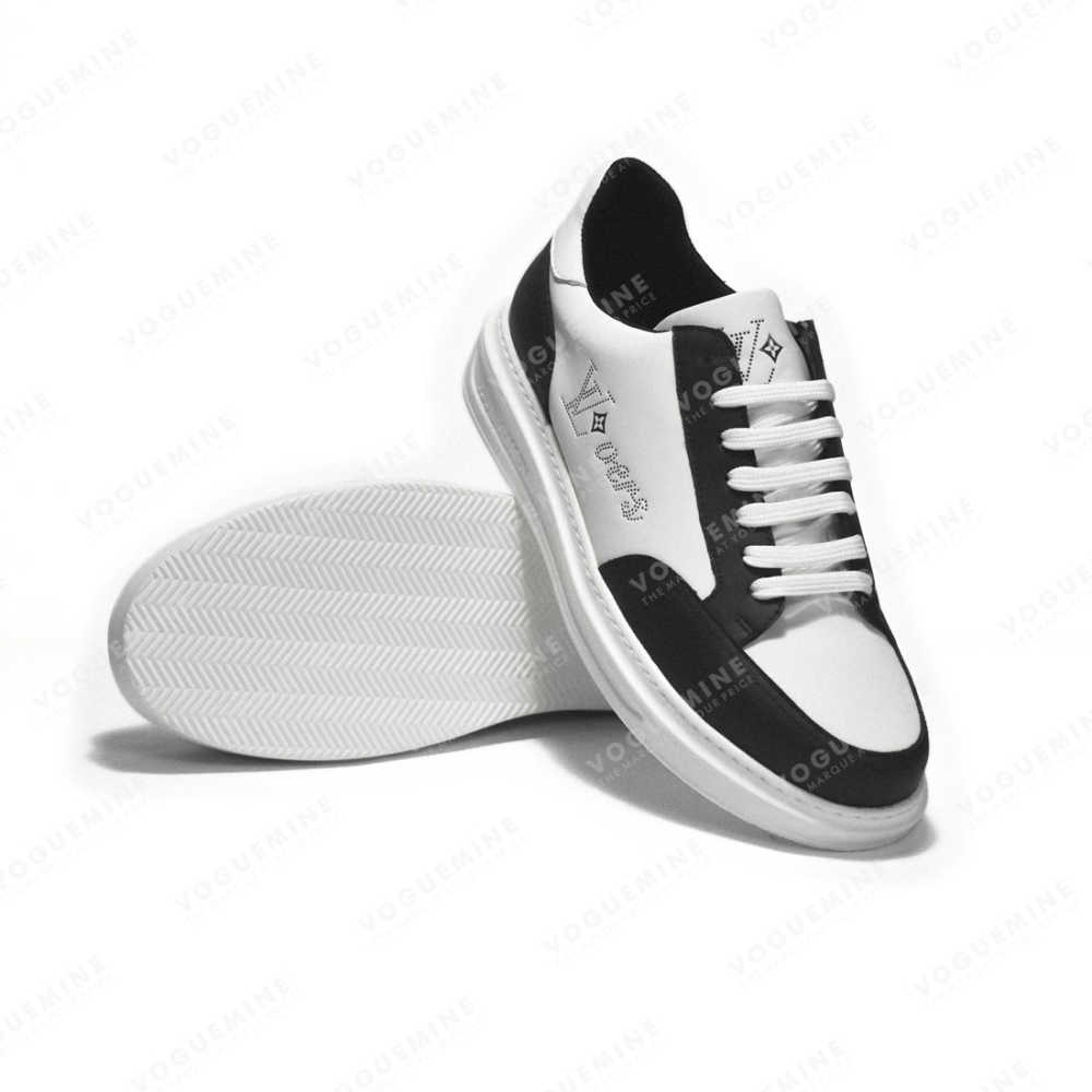 Louis Vuitton White & Black Premium Quality Sneakers-thumb-5