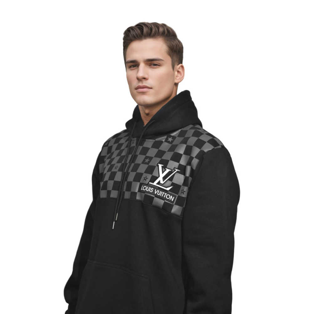 Louis Vuitton Black Premium Quality Hoodie-0