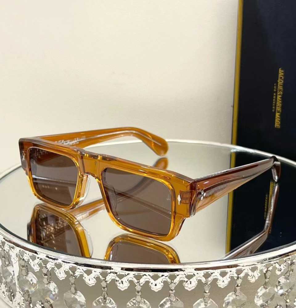 Jacques Marie Mage Brown Luxury Sunglasses