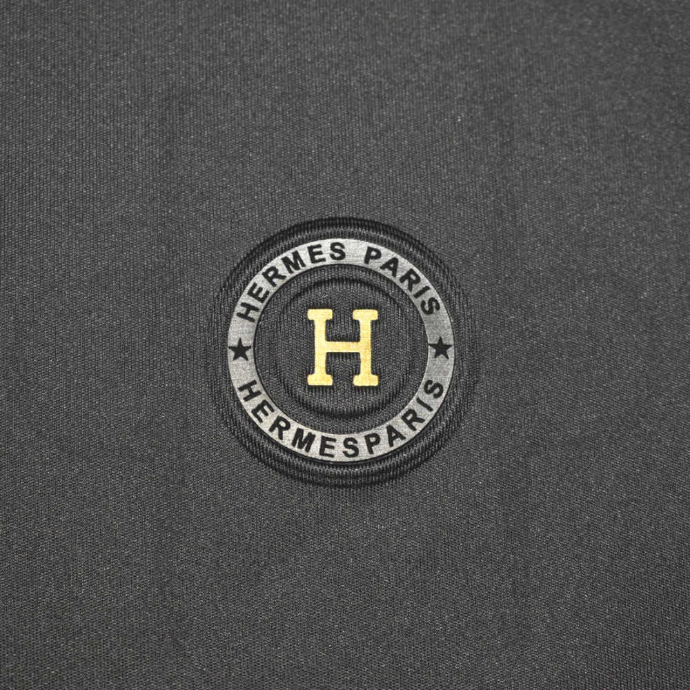 Hermes Paris Grey Premium Quality Luxury T-shirt-thumb-3
