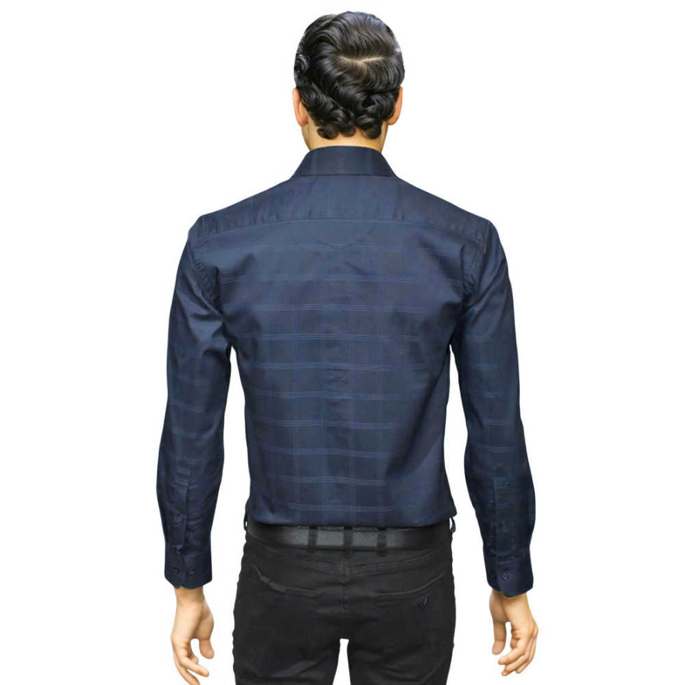 Burberry Navy Blue Premium Quality Shirt-1