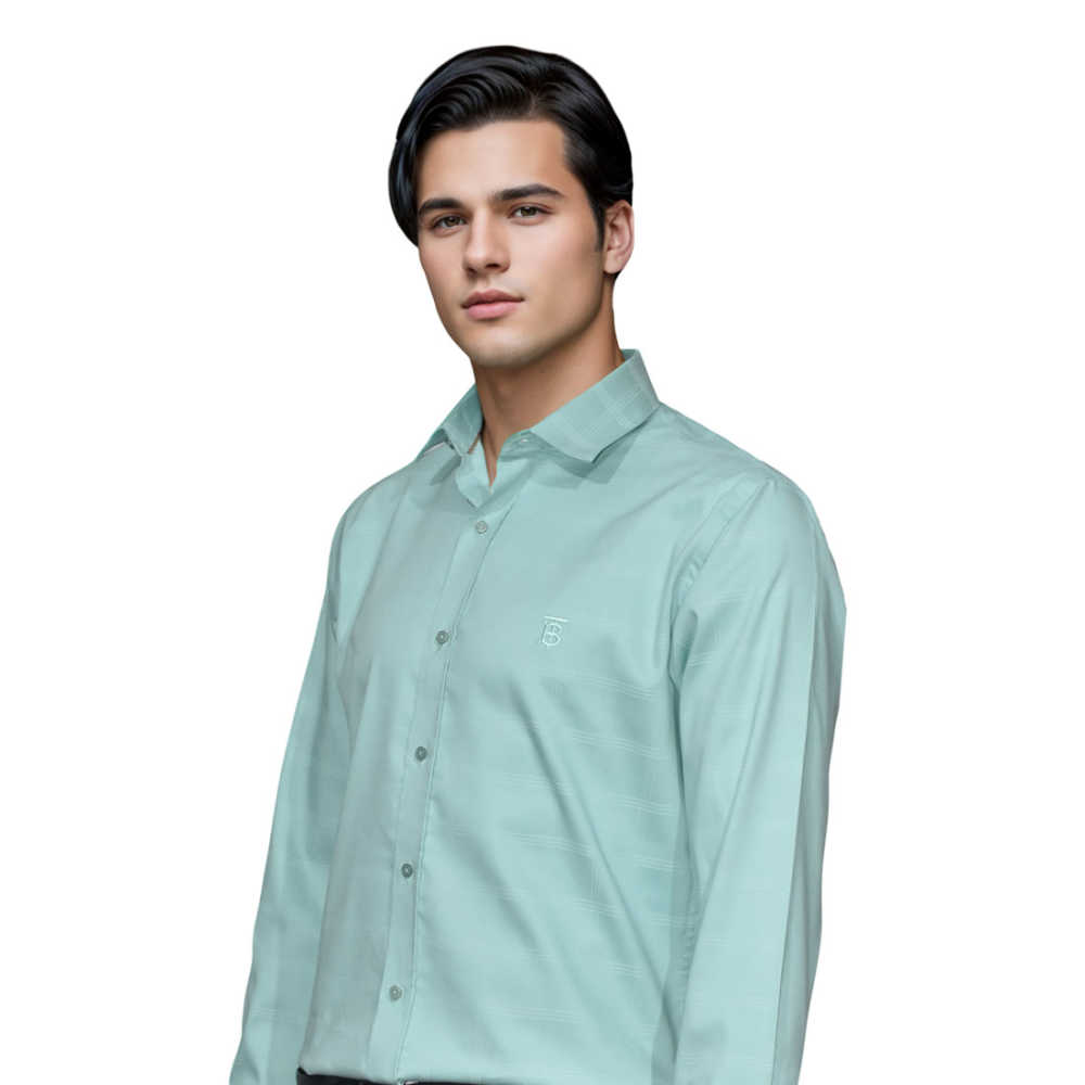 Burberry Light Green Premium Quality Shirt-2