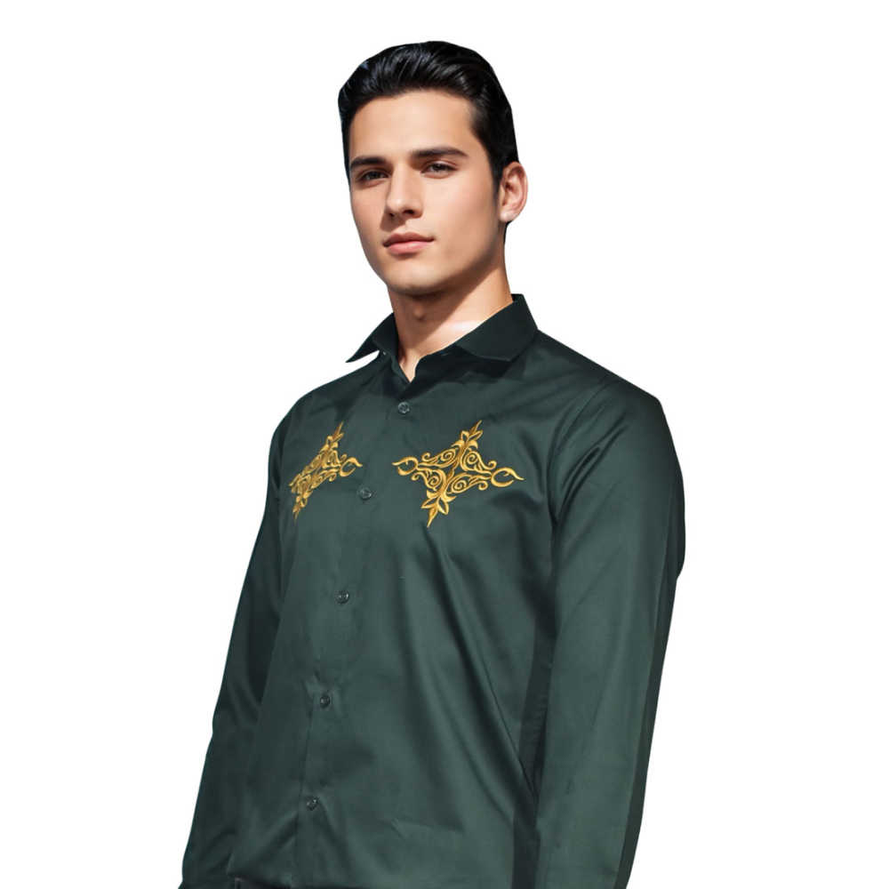 Versace Dark Green Premium Quality Shirt-2