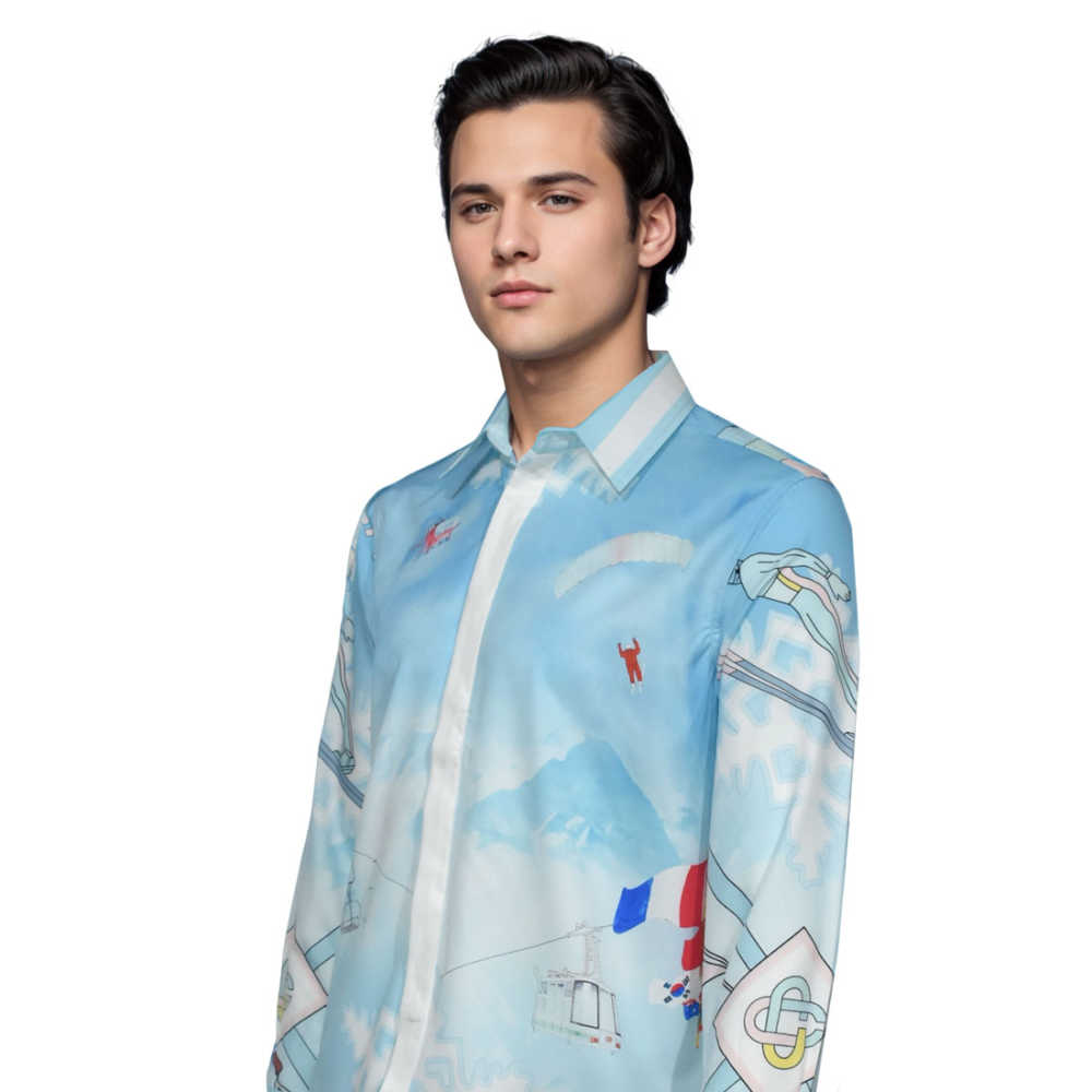 Casablanca Sky Blue Premium Quality Shirt-thumb-2