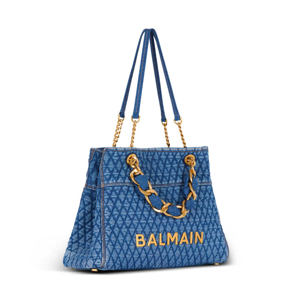 Balmain Premium Blue Tote Bags-thumb-1