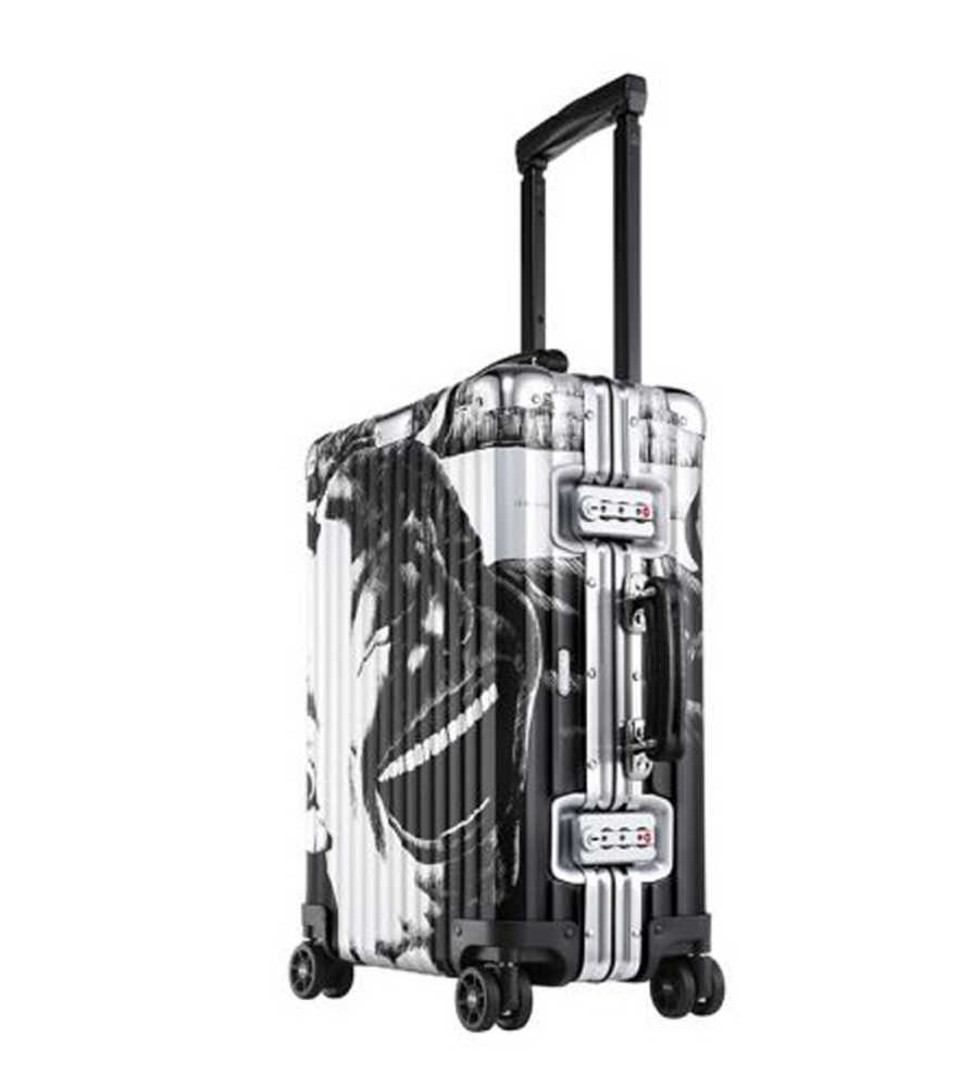 Rimowa Black Yue Minjun Limited Edition Premium Cabin Trolley Bag-thumb-1