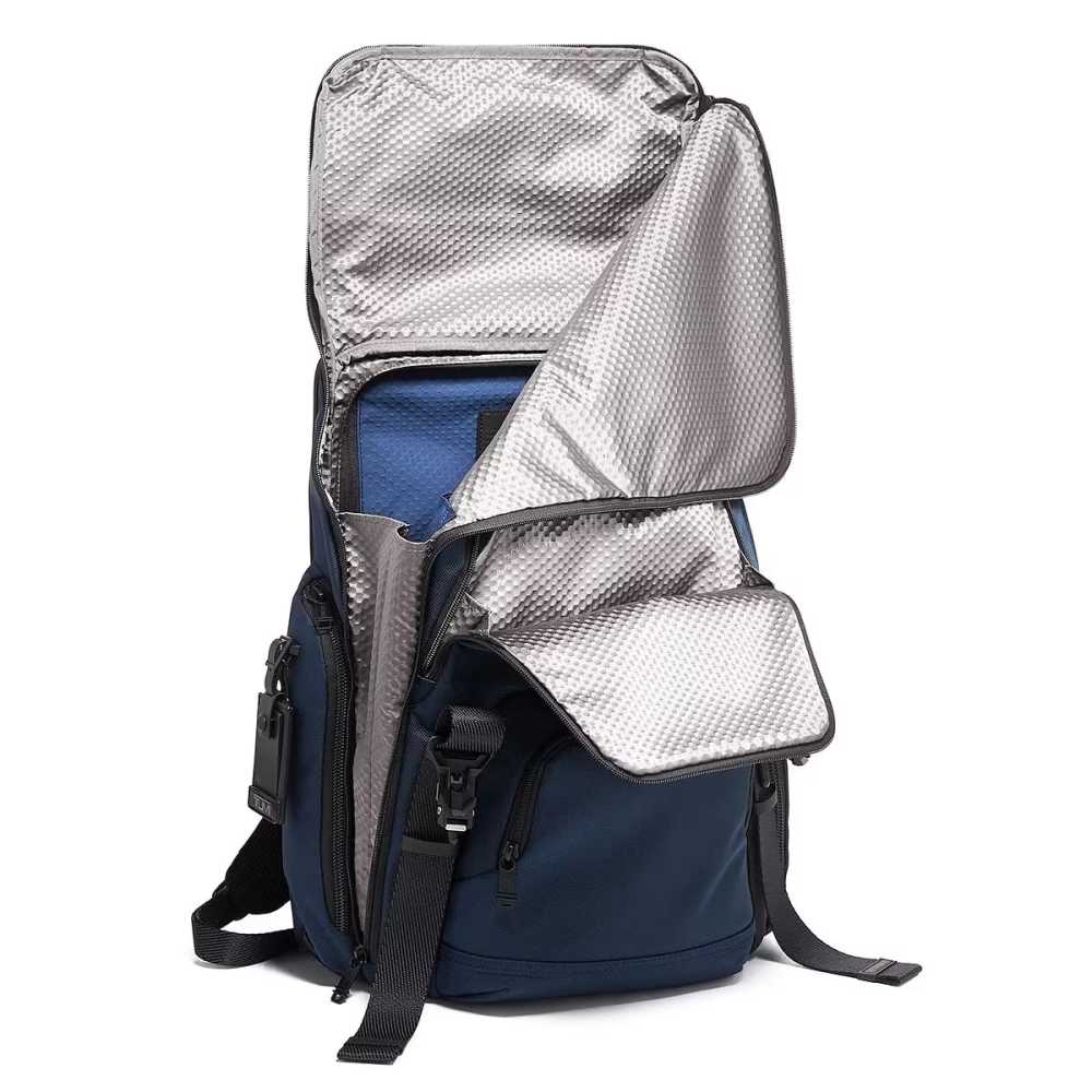 Tumi Alpha Bravo Lark Backpack Blue Bag-thumb-4