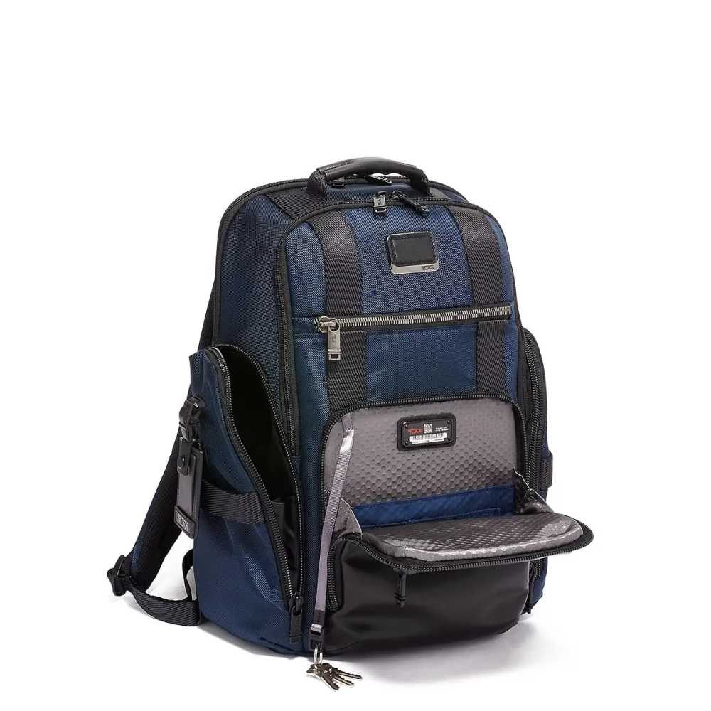 Tumi Sheppard Deluxe Brief Pack Backpacks Navy Blue Bag-thumb-3
