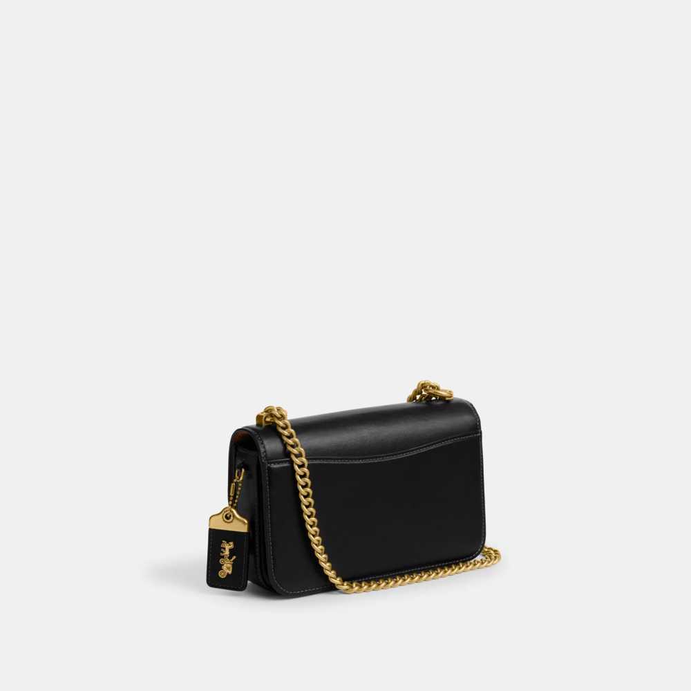 Coach Tabby Chain Clutch Black Leather Bag-1