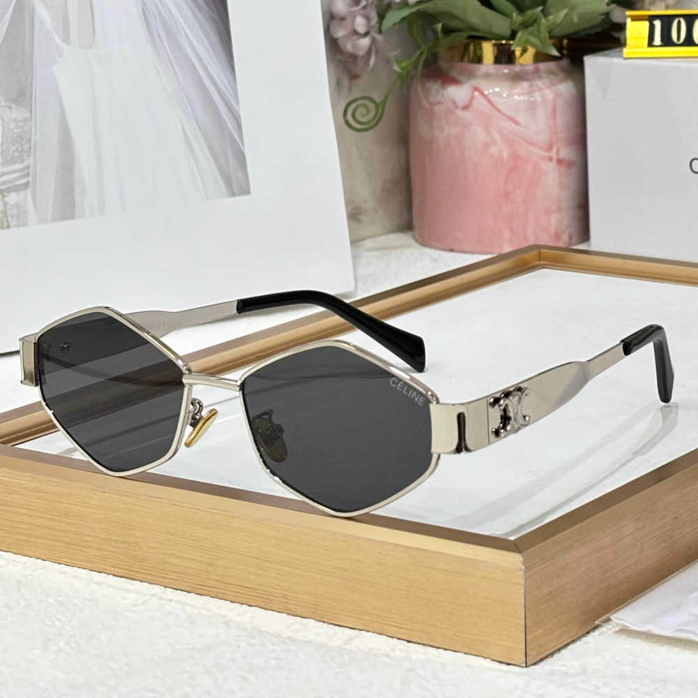 Celine Black & Silver Premium Women's Sunglasses