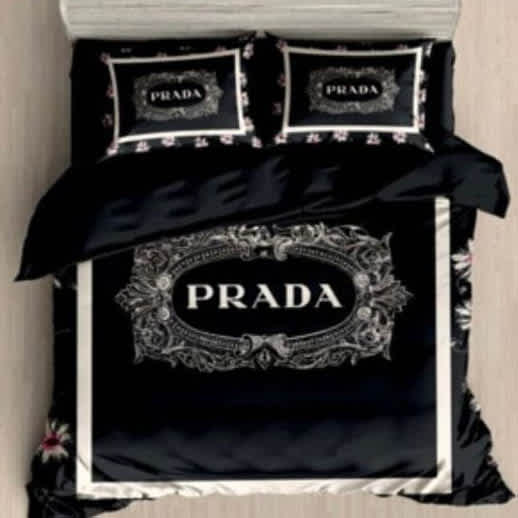 Prada Black Premium Quality Bedsheet