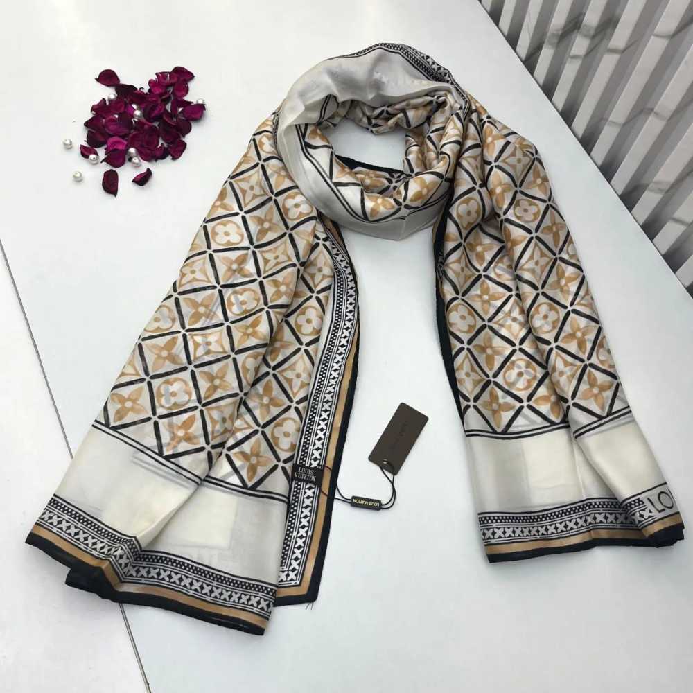 Louis Vuitton Premium Quality Beige Silk Stole